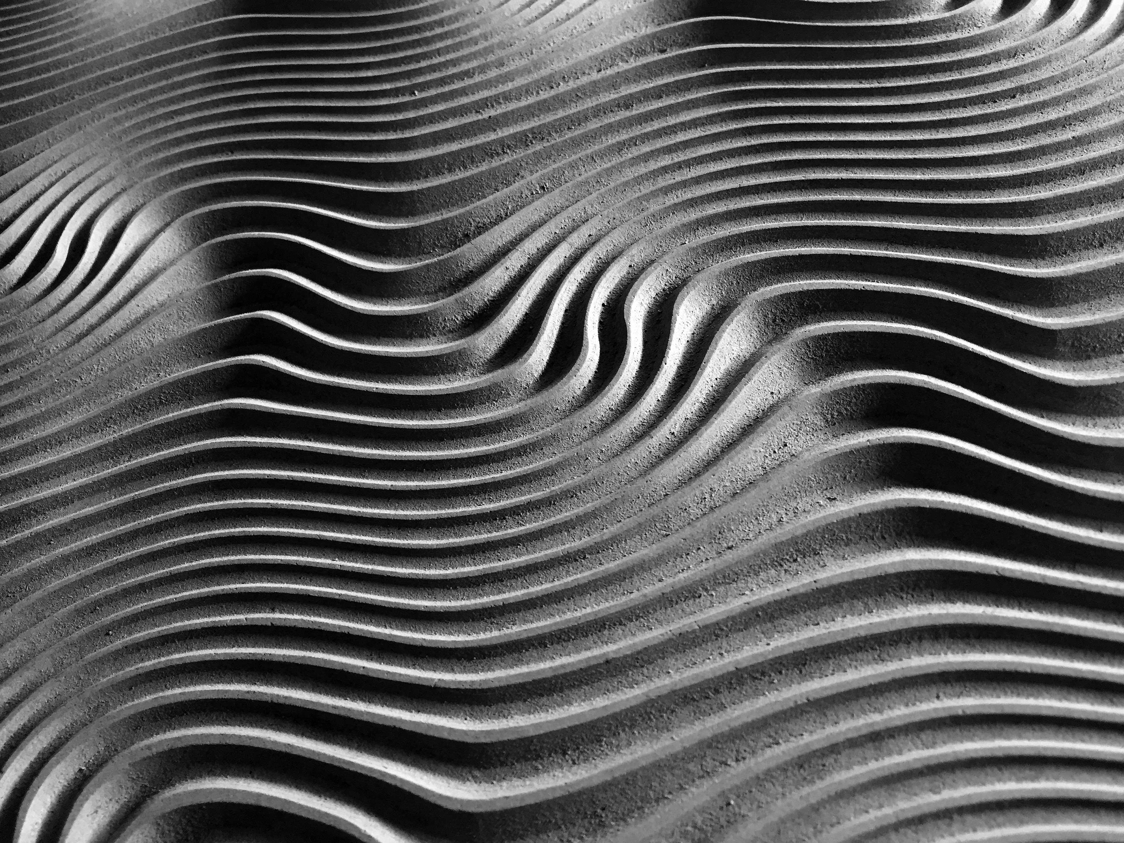 Monochrome waves of sand